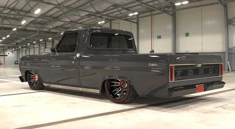 ford f-100 1969 solomon lunger for performance sema show